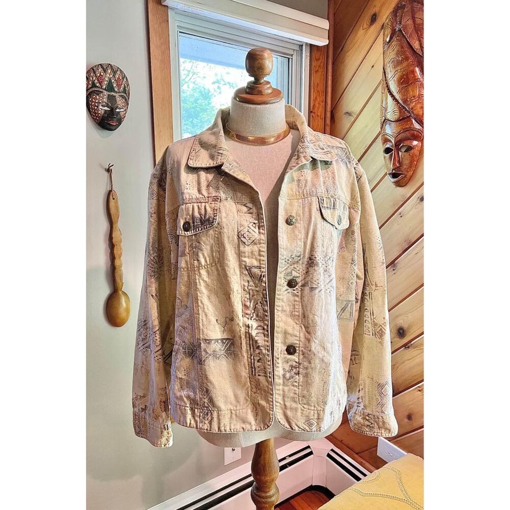 Aztec Printed Bohemian Jean Jacket